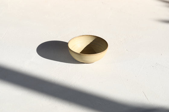 A set of 2 brown bowls