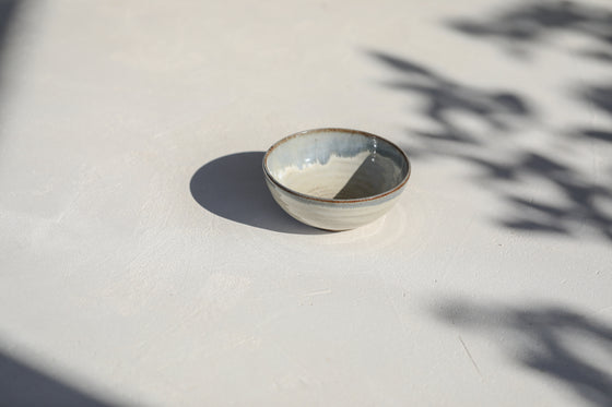 A set of 2 white/ blue bowls